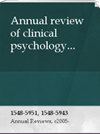 Annual Review of Clinical Psychology雜志封面